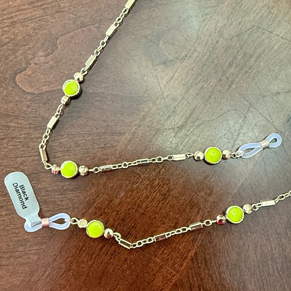 Anthropologie Black Diamond Gemstone and Gold Plated Chain Eyewear!!🔥🔥🔥 - Picture 12 of 16